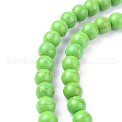 Synthetic Turquoise Beads Strands&nbsp;US-TURQ-G106-8mm-02B-2