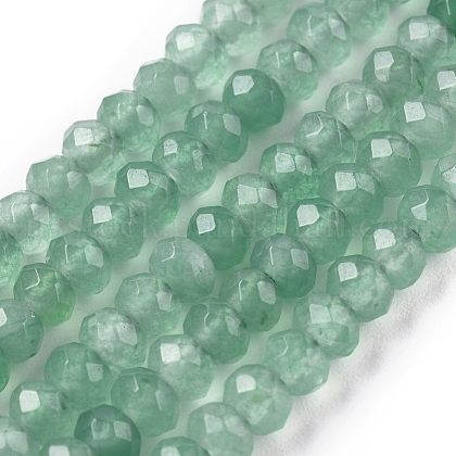 Dyed Natural Malaysia Jade Rondelle Beads Strands US-G-E316-2x4mm-40-1