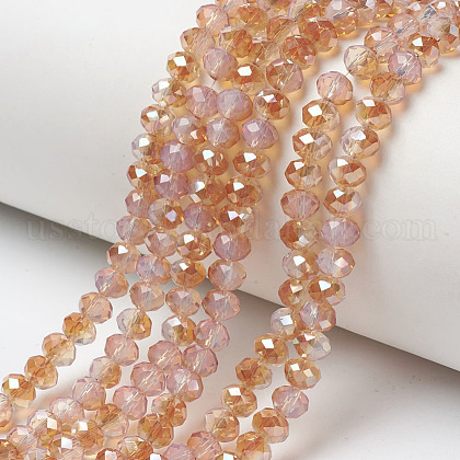 Electroplate Glass Beads Strands US-EGLA-A034-J10mm-J03-1