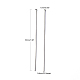 Jewelry Tools and Equipment Decorative Stainless Steel Flat Head Pins US-X-STAS-E023-0.6x50mm-5