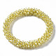 Faceted Transparent Glass Beads Stretch Bracelets US-BJEW-S144-002C-04-2