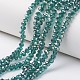 Electroplate Transparent Glass Beads Strands US-EGLA-A034-T8mm-S13-1
