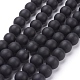 Synthetic Black Stone Beads Strands US-G508-2-1