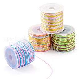 4 Rolls 4 Colors Segment Dyed Nylon Chinese Knotting Cord US-NWIR-TA0001-14