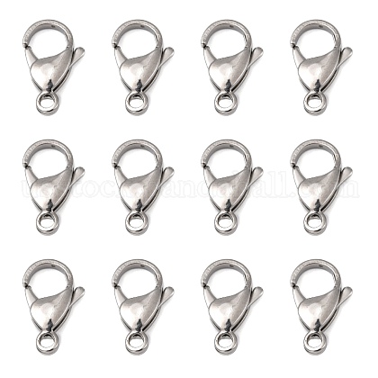 Polished 316 Surgical Stainless Steel Lobster Claw Clasps US-STAS-R072-18A-1
