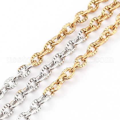 Two Tone 304 Stainless Steel Curb Chains US-CHS-B001-07-1