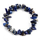 Unisex Chip Natural Lapis Lazuli Beaded Stretch Bracelets US-BJEW-S143-07-2