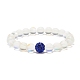 Synthetic Moonstone Round Beads Stretch Bracelet US-BJEW-JB07482-6