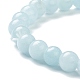 Dyed Natural Jade Beaded Stretch Bracelets US-BJEW-D446-B-13-2