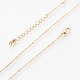 Brass Cable Chain Necklaces Making US-MAK-P011-01G-1