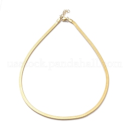 Unisex 304 Stainless Steel Herringbone Chain Necklaces US-NJEW-O119-01A-G