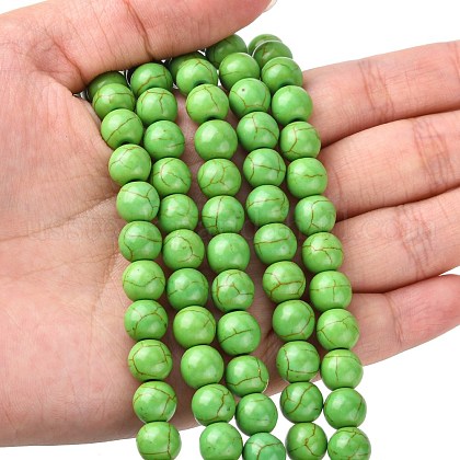 Synthetic Turquoise Beads Strands&nbsp;US-TURQ-G106-8mm-02B-4