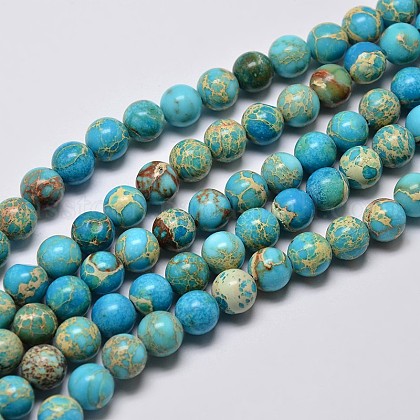 Natural Imperial Jasper Beads Strands US-G-I122-10mm-10-1