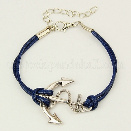 Personalized Tibetan Style Anchor Multi-strand Bracelets US-BJEW-JB00654-14-1