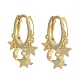 Brass Huggie Hoop Earrings US-EJEW-K083-44G-1