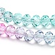 Transparent Painted Glass Beads Strands&nbsp;US-DGLA-A034-T6mm-A10-4