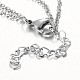 Two Tier Stainless Steel Necklaces US-NJEW-JN01246-5