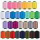 30 Assorted Color Polyester Sewing Thread Cords Spools with 10 Pcs Iron Needles and 1 Pcs Needle Threader US-NWIR-BC0001-01-2