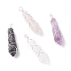 Natural Faceted Gemstone Pendants US-PALLOY-JF01296-1