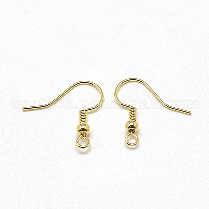 Brass Earring Hooks US-KK-T032-006G-1