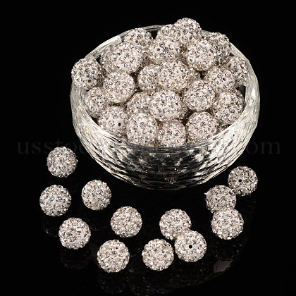 Pave Disco Ball Beads US-RB-H258-10MM-001-1
