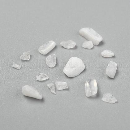 Natural White Moonstone Chip Beads US-G-L453-10A-1