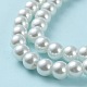 White Glass Pearl Round Loose Beads For Jewelry Necklace Craft Making US-X-HY-8D-B01-4