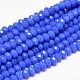 Faceted Rondelle Glass Beads Strands US-GLAA-I033-6mm-07-1