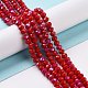 Electroplate Opaque Solid Color Glass Beads Strands US-EGLA-A034-P6mm-L04-4