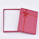 Jewelry Cardboard Boxes with Flower(Color Random Delivery) and Sponge Inside US-CBOX-R023-1-3