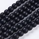 Synthetic Black Stone Beads Strands US-G-R345-6mm-38-1-1