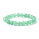 Dyed Natural Green Aventurine Beads Stretch Bracelets US-BJEW-Q305-1