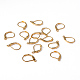 Golden Plated Brass Leverback Earring Findings US-X-EC223-G-3