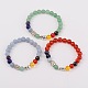Stretch Buddhist Jewelry Multi-Color Gemstone Chakra Bracelets US-BJEW-JB01690-1