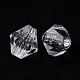 Bicone Shaped Clear Transparent Acrylic Beads US-X-DBB3mm01-2