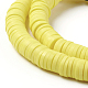Flat Round Eco-Friendly Handmade Polymer Clay Beads US-CLAY-R067-6.0mm-22-2