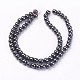 Non-Magnetic Synthetic Hematite Beads Strands US-G-H1624-6mm-1-2