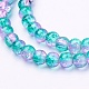 Spray Painted Crackle Glass Beads Strands US-CCG-Q002-4mm-06-3
