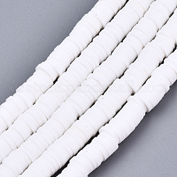 Handmade Polymer Clay Beads Strands US-CLAY-R089-6mm-077