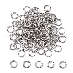 304 Stainless Steel Open Jump Rings US-STAS-Q186-02-6x1mm