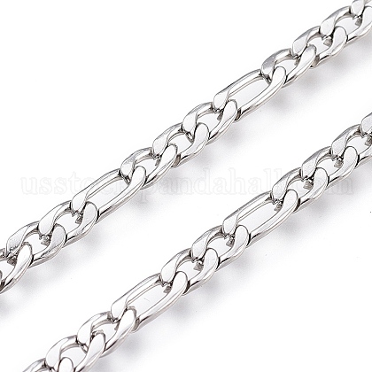 304 Stainless Steel Figaro Chain US-CHS-M003-12P-B-1