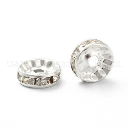 Iron Rhinestone Spacer Beads US-RB-A010-10MM-S-1