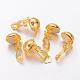 Golden Brass Clip-on Earring Findings For Non-Pierced Ears Jewelry US-X-KK-E026-G-1