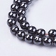 Non-magnetic Synthetic Hematite Bead Strands US-G-R193-19-8mm-3
