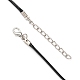 Waxed Cord Necklace Making with Iron Findings US-NJEW-R229-2.0mm-3