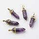 Natural Amethyst Pointed Pendants US-G-G902-A04-2