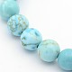 Mixed Size Synthetic Turquoise Round Bead Strands US-TURQ-X0002-2