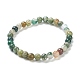 Natural Indian Agate Beaded Stretch Bracelets US-BJEW-A117-B-46-2