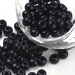 Baking Paint 6/0 Glass Seed Beads US-SEED-Q025-4mm-M07