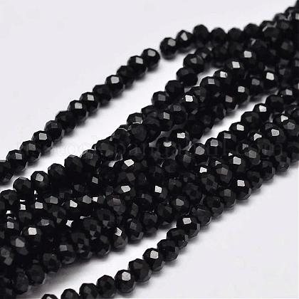 Faceted Rondelle Glass Beads Strands US-GLAA-I033-3mm-07-1